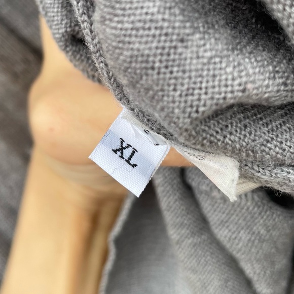 Neil Barrett Sweater Mens Grey Merino Wool Distressed Crew Neck Long Sleeve - Picture 10 of 12